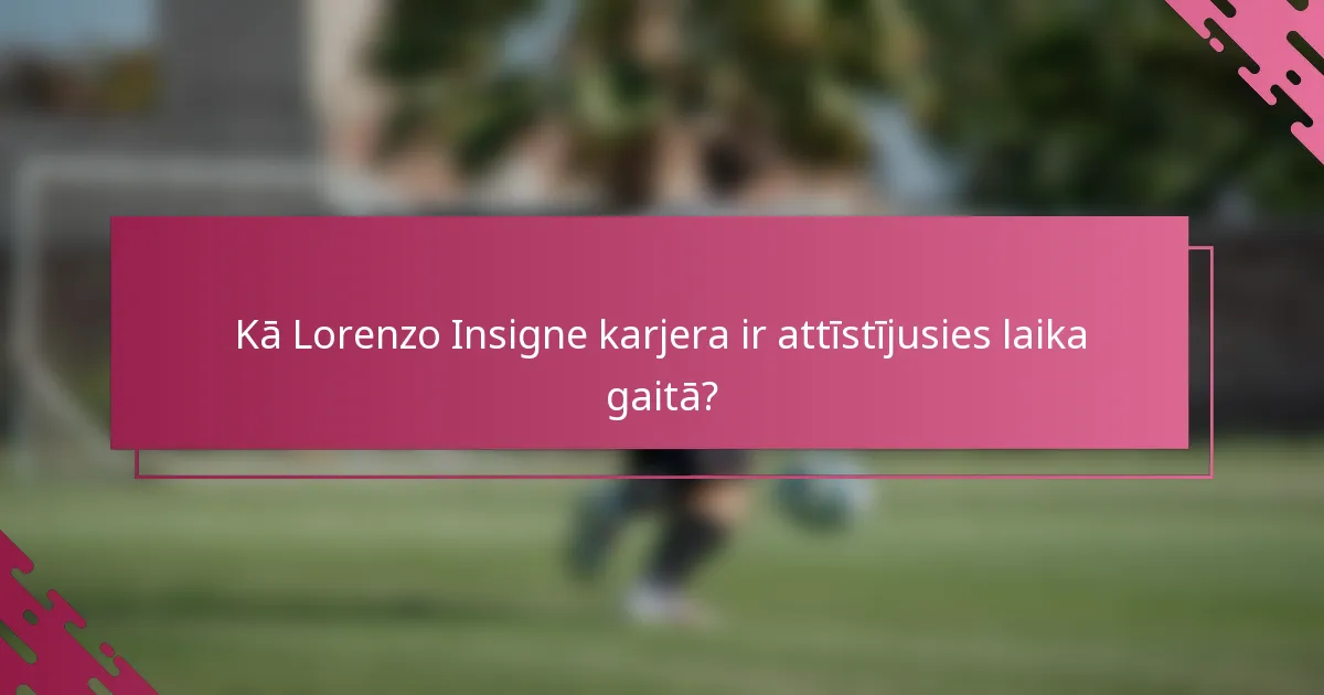 Kā Lorenzo Insigne karjera ir attīstījusies laika gaitā?